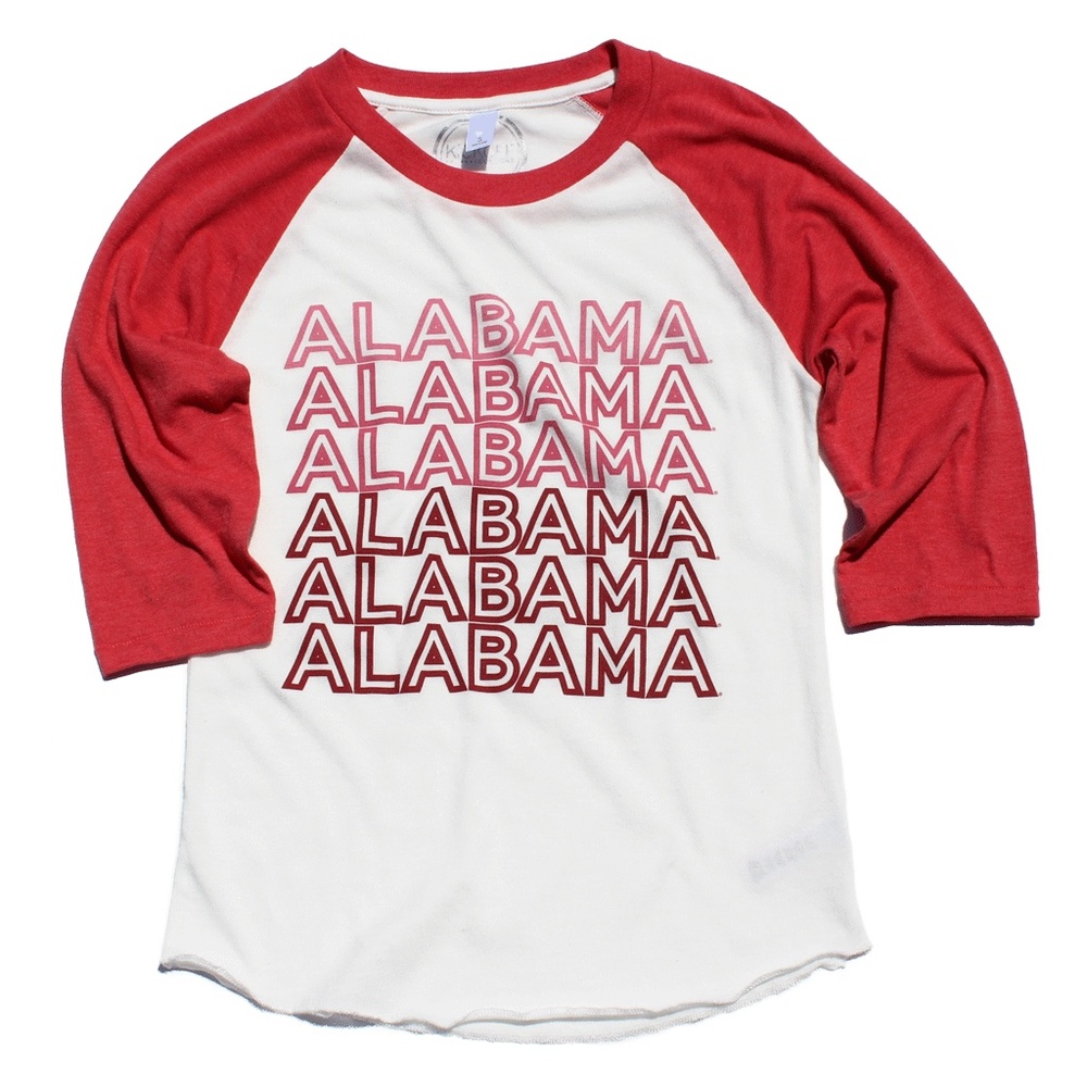 Alabama Repeater Baseball Tee XL